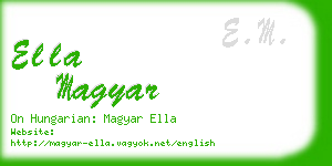 ella magyar business card
